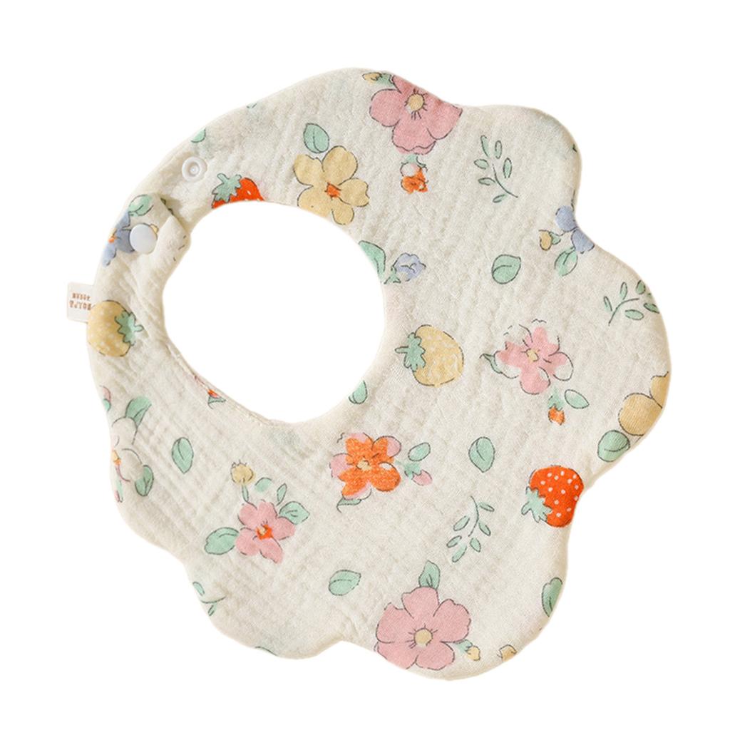 Breathable & Absorbent Burp Cloths Cute & Functional Baby Bibs Lovely Pattern Newborns Bibs Cotton Bibs for Infants Gift