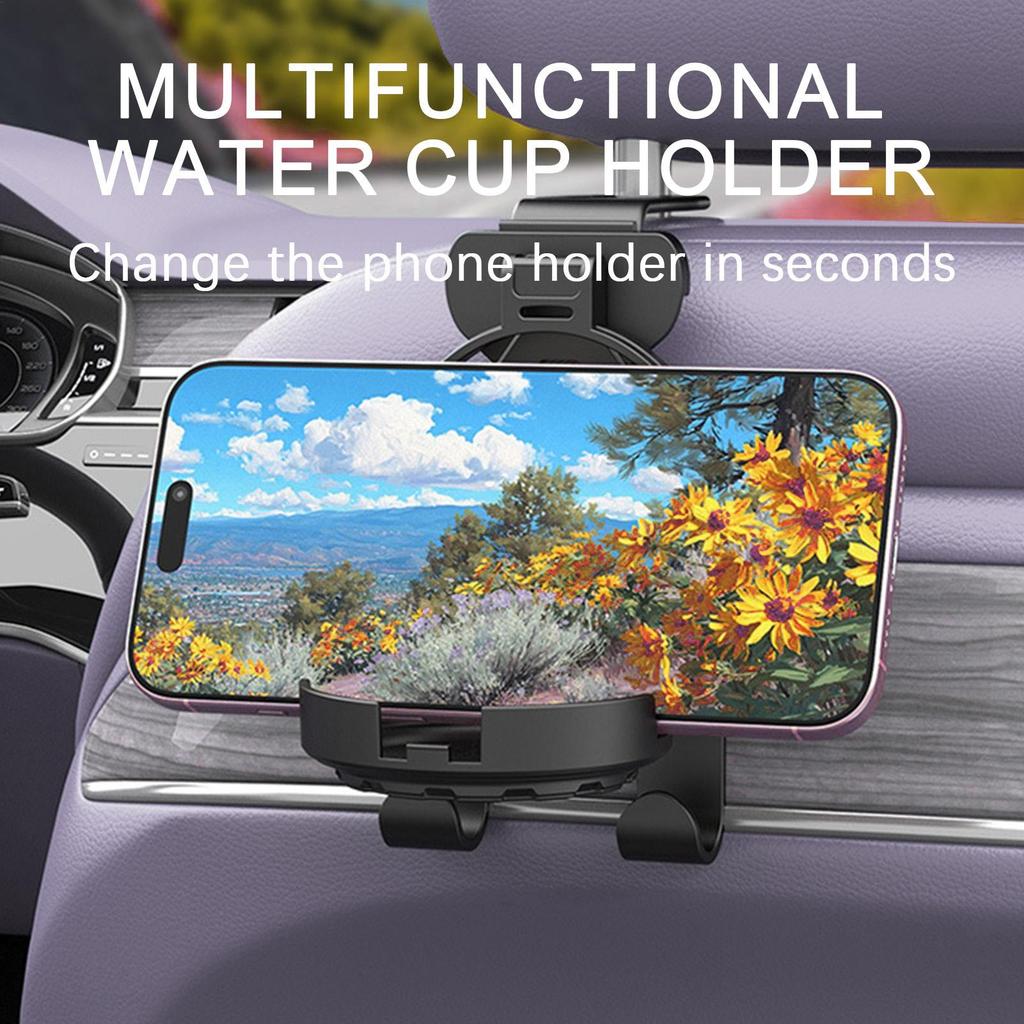 Car Cup Holder for Back Seat Automotive Storage Accessories Car Seat Hooks for Headrest for Travel Truck Cell Phones Keys