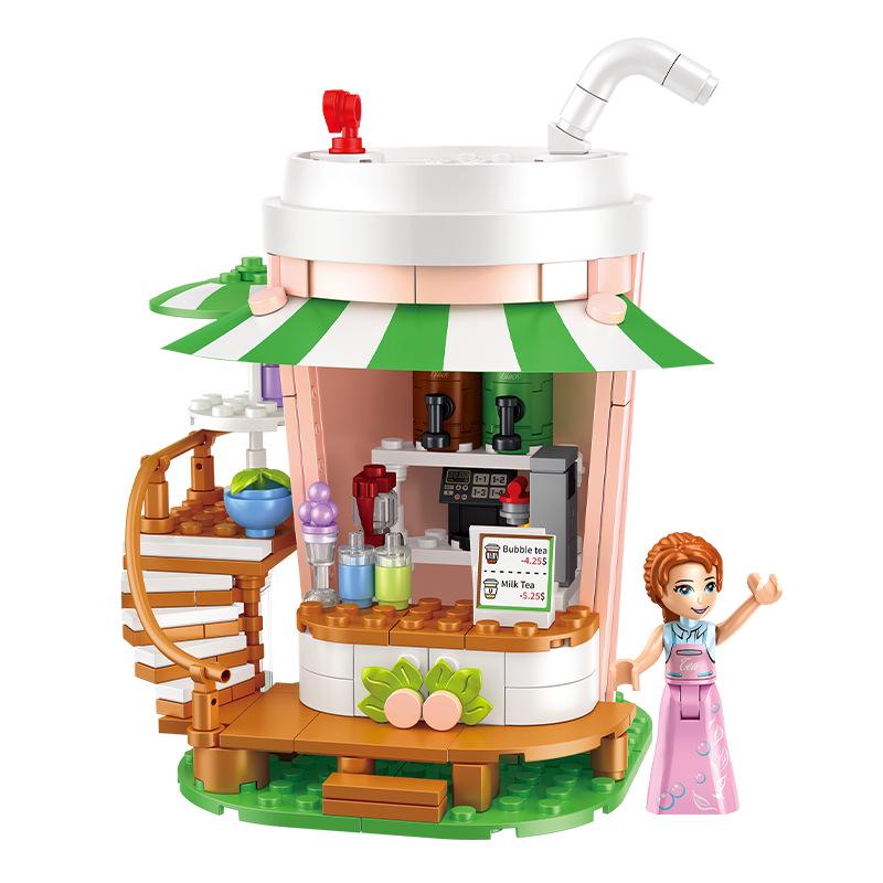 Fangcheng FC8520 Dreamy Cottage Coffee & Milk Tea Shop Building Blocks Toy Set