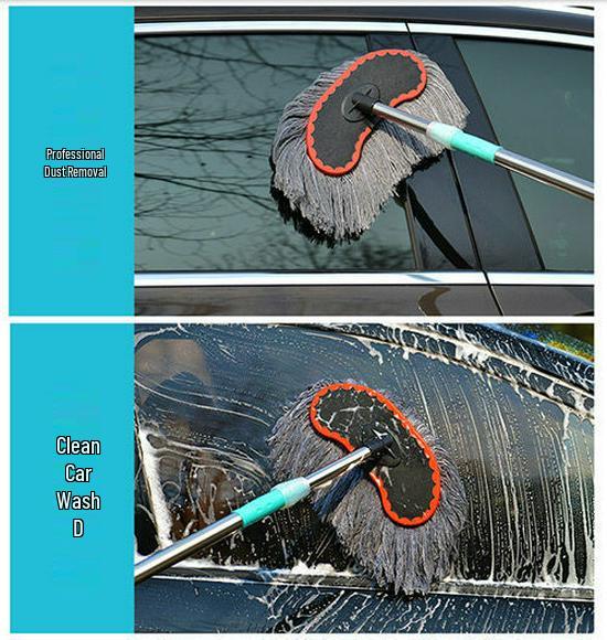Telescopic Car Wash Mop with Long Handle - Car Cleaning Brush