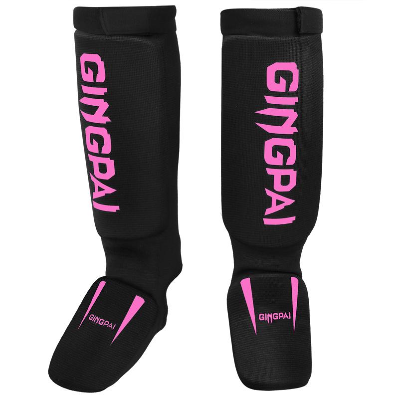 Youth/Adult MMA Boxing Leggings Calf Muay Thai Sanda Instep Training Game Ankle Protective Gear Men Women MMA Foot Shin Guard 1