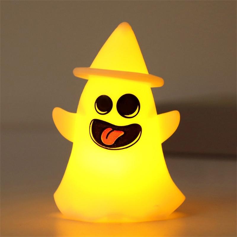 4Pcs Luminated Ghostly Figurine Desk Light Halloween Night Lamp Decoration For Table Mantels Kitchen Countertops Shelf