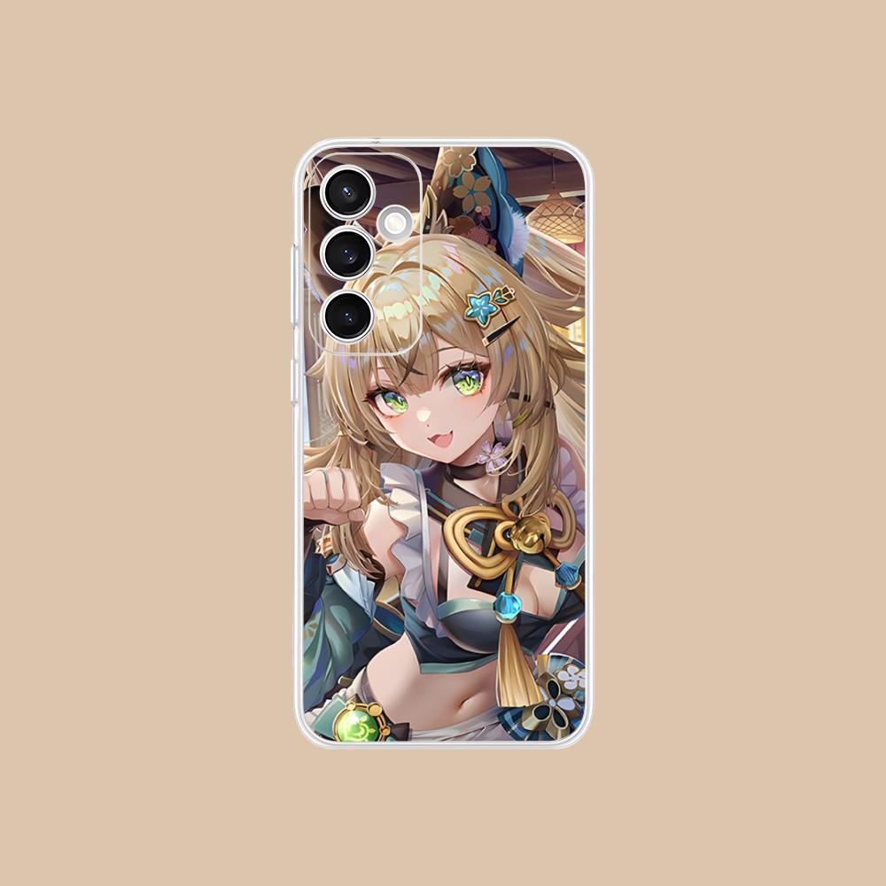 Game GI Kirara Mobile Phone Case for Samsung Galaxy S25 S24 S23 S22 S21Plus FE Ultra Clear Colorful Cover Pretty Cellphones