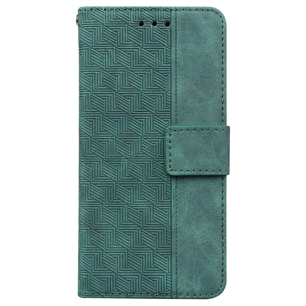 For Realme 15 Pro 5G/15 5G Case Geometry Pattern Leather Wallet Phone Cover with Wrist Strap