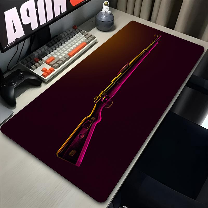 Mouse Pad Gaming New Mousepad Laptop Gamer Cabinet Keyboard Pad Nonslip Soft Computer Firearms Pattern Design Extended Desk Mat