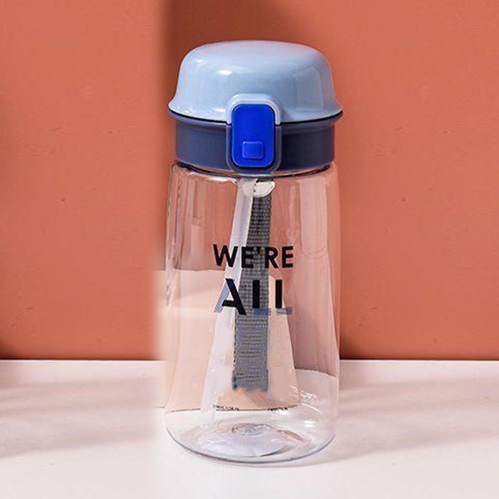 Borraccia PC con Tappo a Cannuccia 520ml Resistente alle Cadute Borraccia per Acqua da Bere con Tracolla per Bambini Studenti Adulti