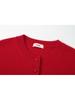 KIRSH Small Cherry Short Sleeve Knit Cardigan [Red]
