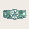 Beaded Bohemian Waist Belt With Firework Design And Elastic Closure For Festivals And Travel