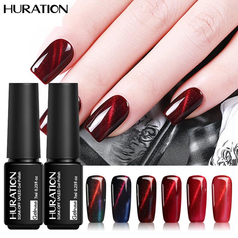 Buy New 3D Red Cat Eye Gel Nails Polish 7ml Brushes Lucky 6
