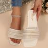 [Foreign Trade] Summer Wear Xiaoxiangfeng Slippers 2025 New Fashion Flat Bottom Pearl Soft Bottom French Sandals