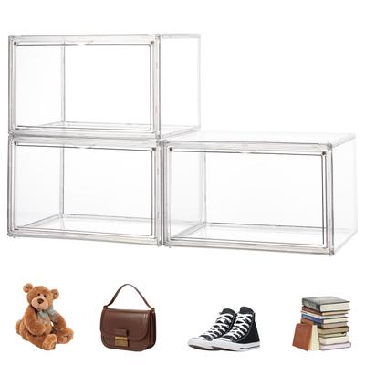 Topfinel Figure Case Set of 3 Collection Case Storage Case Acrylic Case Stackable Magnetic Door Front Opening Showcase Figure Case 36cm X 27cm X 22cm