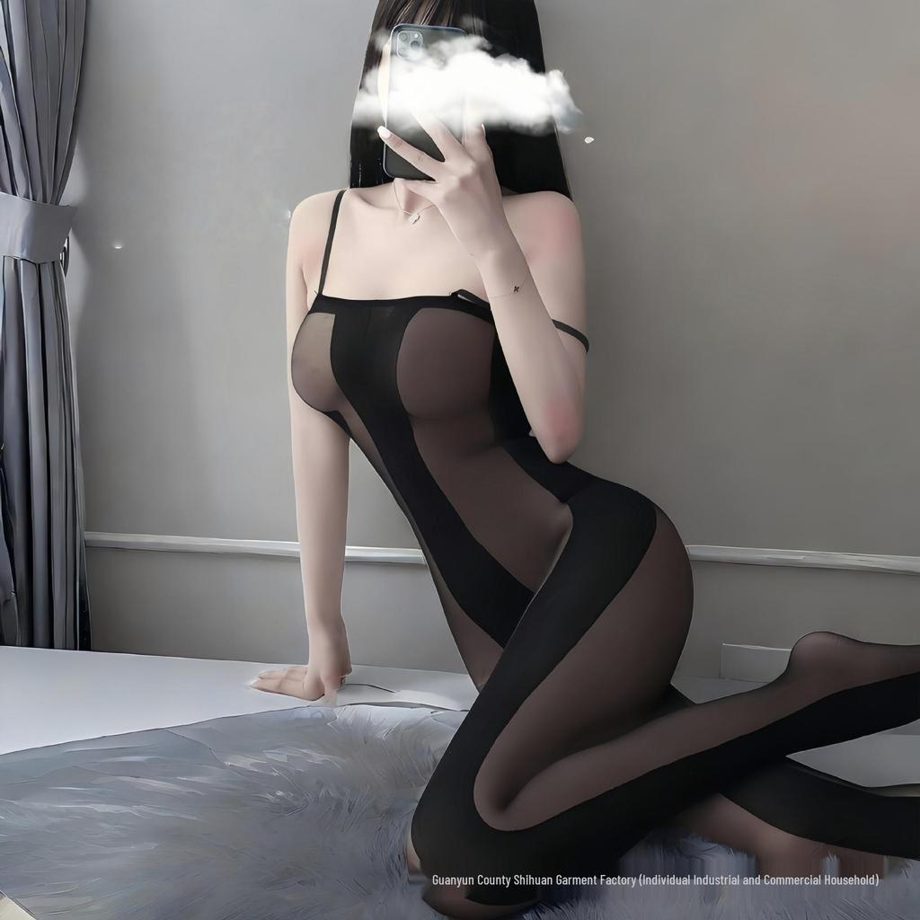 Sheer Temptation Lingerie Set: Tearable Bodysuit & Stockings