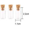 lasenersm 10Pcs/1ML Empty Sample Glass Bottles Jars Vials Case Container with Cork Stoppers for Message Weddings  Jewelry Party Favors,Transparent