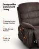 Power Lift Recliner Chair, Dual Motor, Medium Electric Lift Chair with Heat and Massage for Elderly, Infinite Position Adjustment, Chenille Fabric,