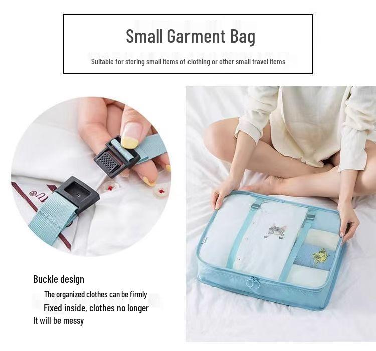 7-Piece Travel Organizer Set for Clothes, Underwear, Shoes, and Accessories