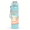 1PC Little Miss Chef Letter Graphic 750ml Color Plastic Sports Water Bottle Leakproof Flip Straw Lid For Sports Office Home Use