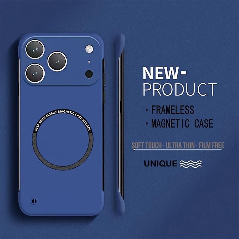 

Ultra Thin Magnetic Frameless Case for for For Iphone 17 Air 16 1 14 13 12 11 Pro Max X XR 7 8 Plus Matte Back Cover iPhone 11 Pro