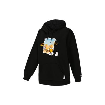 adidas Neo X Gudetama Collaboration Printed Sports Hoodie Women Hoodies Black GU8166