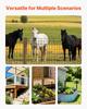 Farm Fence, 122cm X 15.2m, 2 X 4 In Mesh 14 Gauge Galvanized Steel Wire Fencing for Cattle, Hog & Sheep , Heavy Duty Vinyl Coated Livestock Fence for