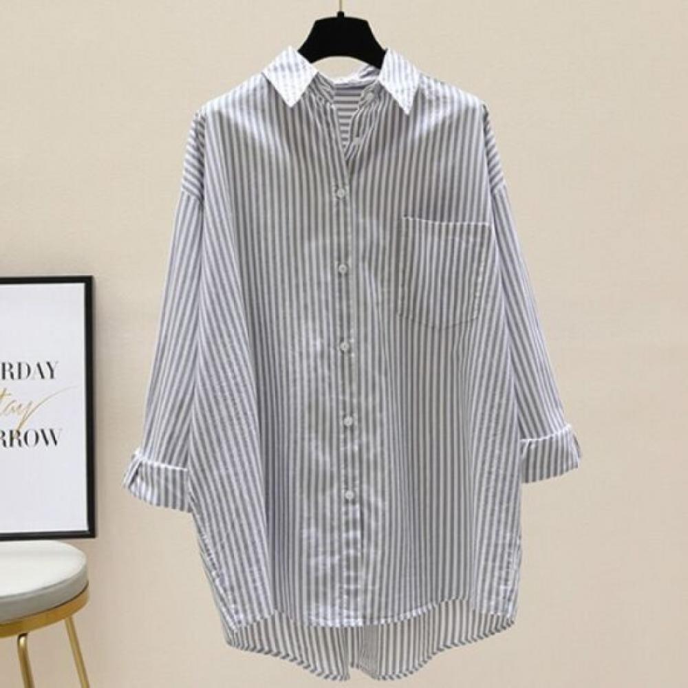 Navava Modern Daily Stripe Long Sleeve Shirt Nb2538
