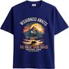 Graphic Summer Teenagers T Shirt Wilderness Awaits Mountain Sunset Bear Trees Dunes Park Colorado Short Sleeve Street Wear Crew