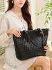 Trendy High-Capacity Woven Tote: 2025 Women's Crossbody & Shoulder Handbag