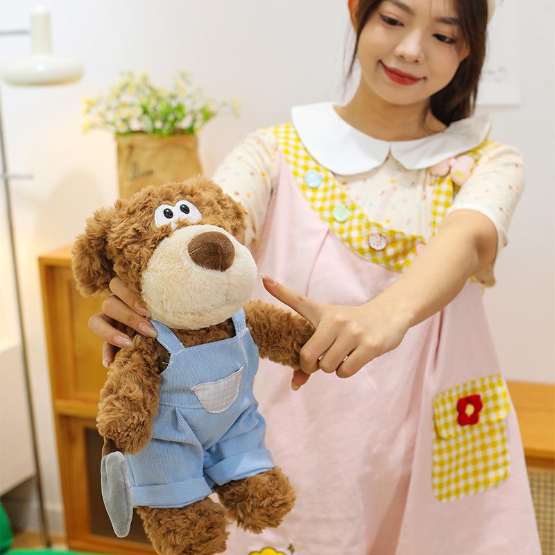 Cute Robber Dog Plush Toy for Kids Birthday Xmas Gift Stuffed Animal Sleep Pillow Doll for Girls Soft and Huggable Present