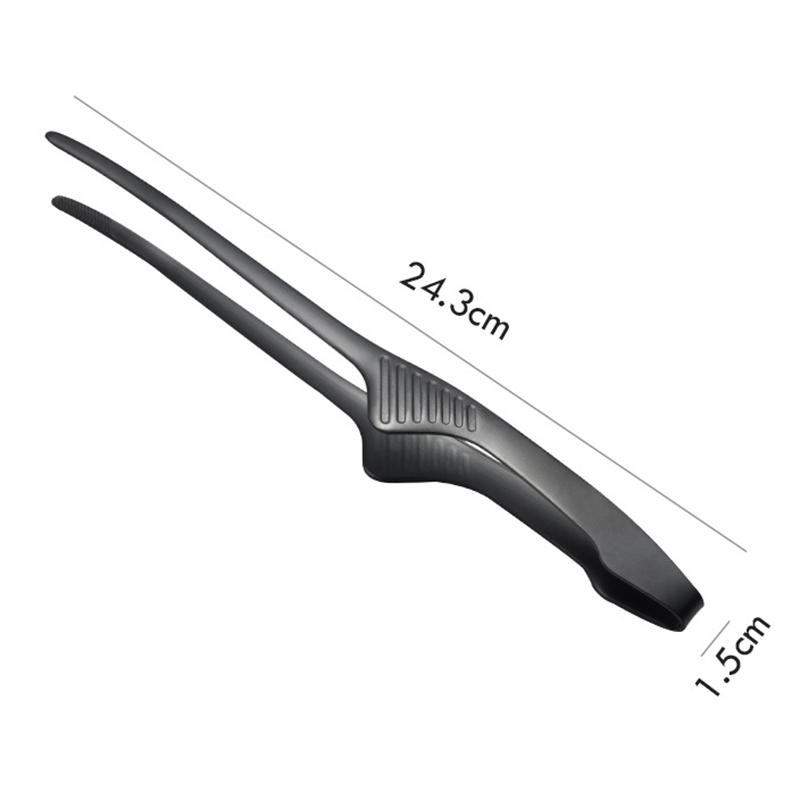 BBQ Mattang Grillklips Rustfritt stål Kjøkkentilbehør Matlaging Utendørs Grilling Non-Stick Steak Clamp Bakeverktøy