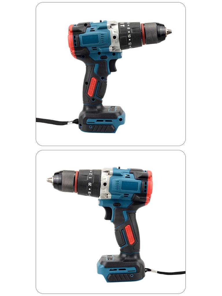 13mm Brushless Electric Drill - High Power, Rechargeable, Cordless Impact Drill & Screwdriver
