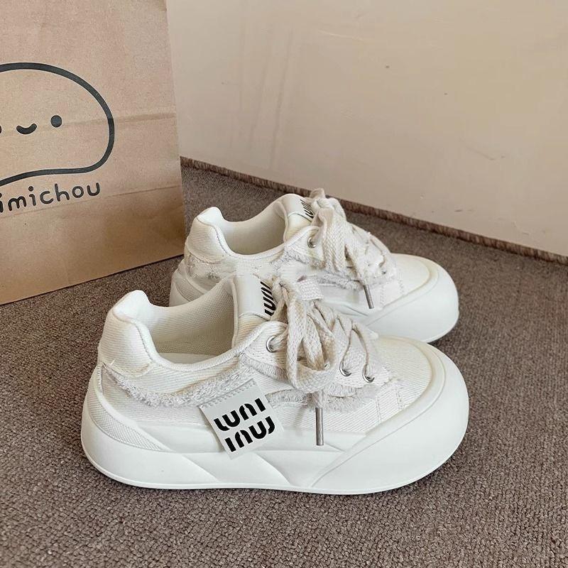 Milk Fufu Little White Shoes Women's New Breathable Versatile Women's Shoes Casual Sports Shoes