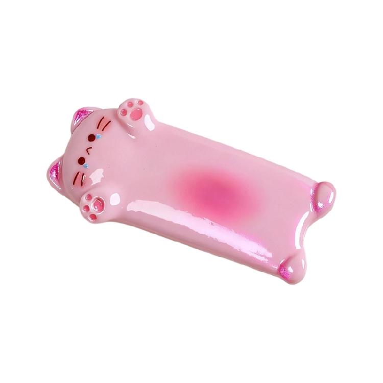 

Cute Secure Clasp Resin Kitten Hair Clip Lightweight Build Ideal For Running Yoga Daily Styling рожевий