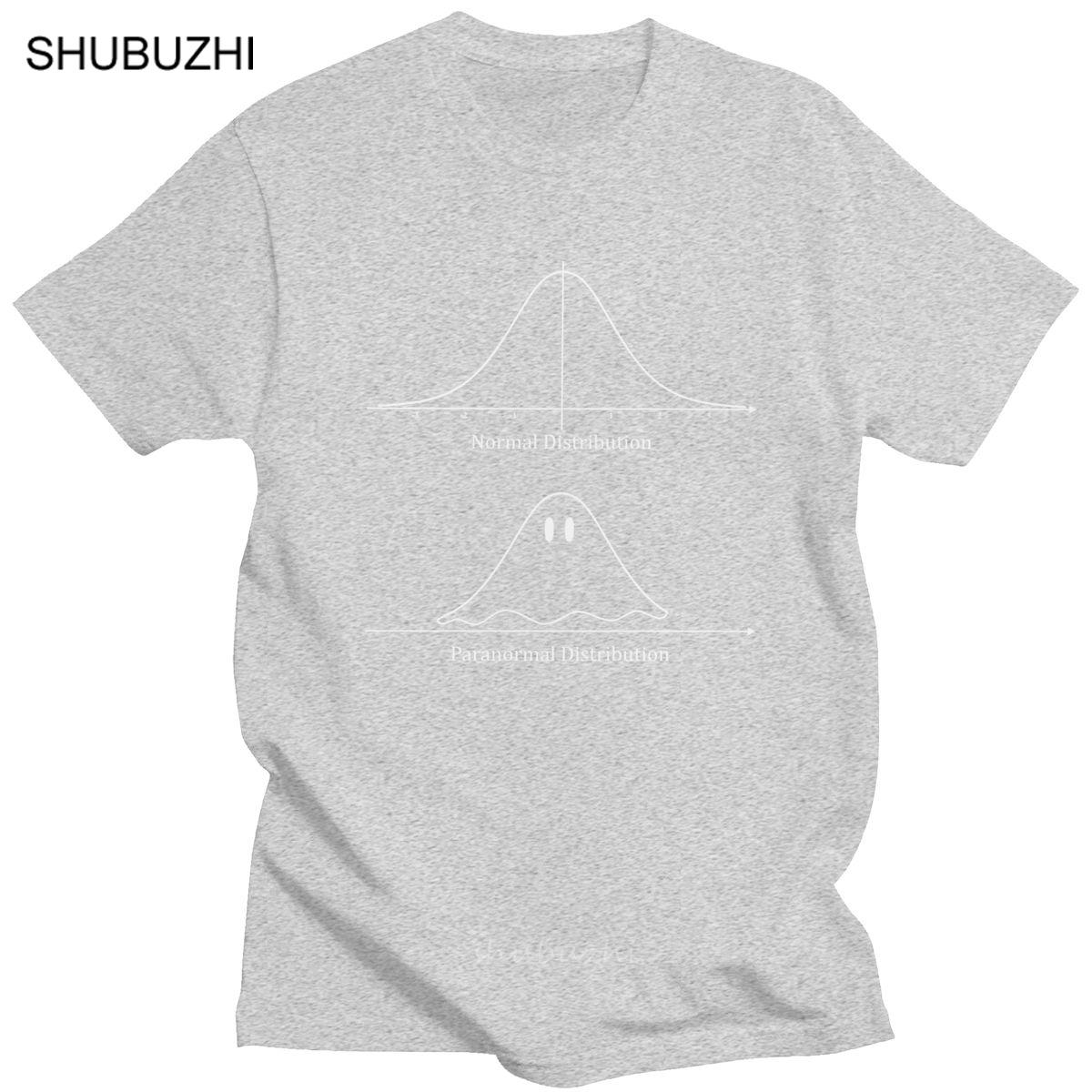Funny Normal Distribution Paranormal Tshirts Men Cotton Humor Distribution Math Shirt Geometric Tee Short Sleeved Summer TShirt S