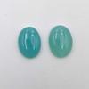 Natural Aqua Chalcedony Oval Cabochon Loose Gemstone Lot 2 Pcs 17*24-18*24 MM 43 CT For Jewelry Making