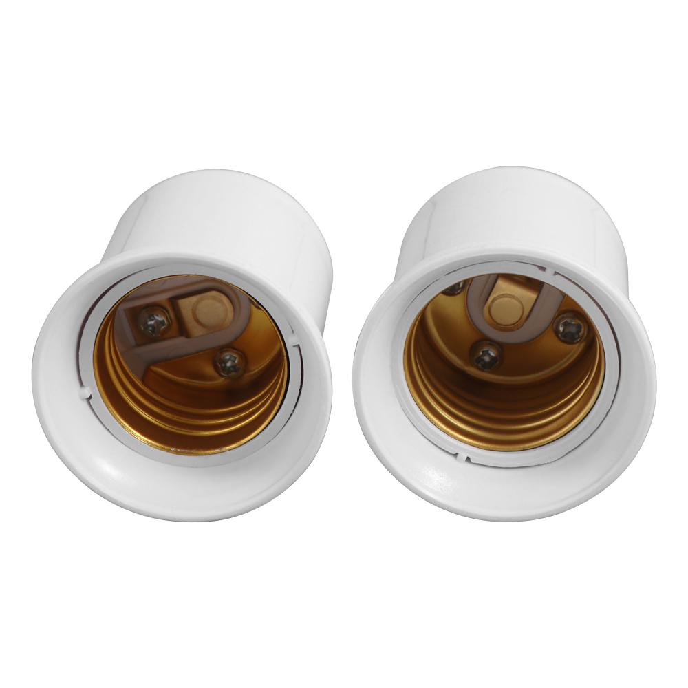 White Bulb Converter High Temperature Resistant Bulb Adapter Durable E27 Lamp Base Restaurant