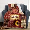 Happy Birthday Celebration Blanket Personalized Name Soft Warm And Versatile For Sofa Bed Office And Travel Machine Washable Comfortable In All