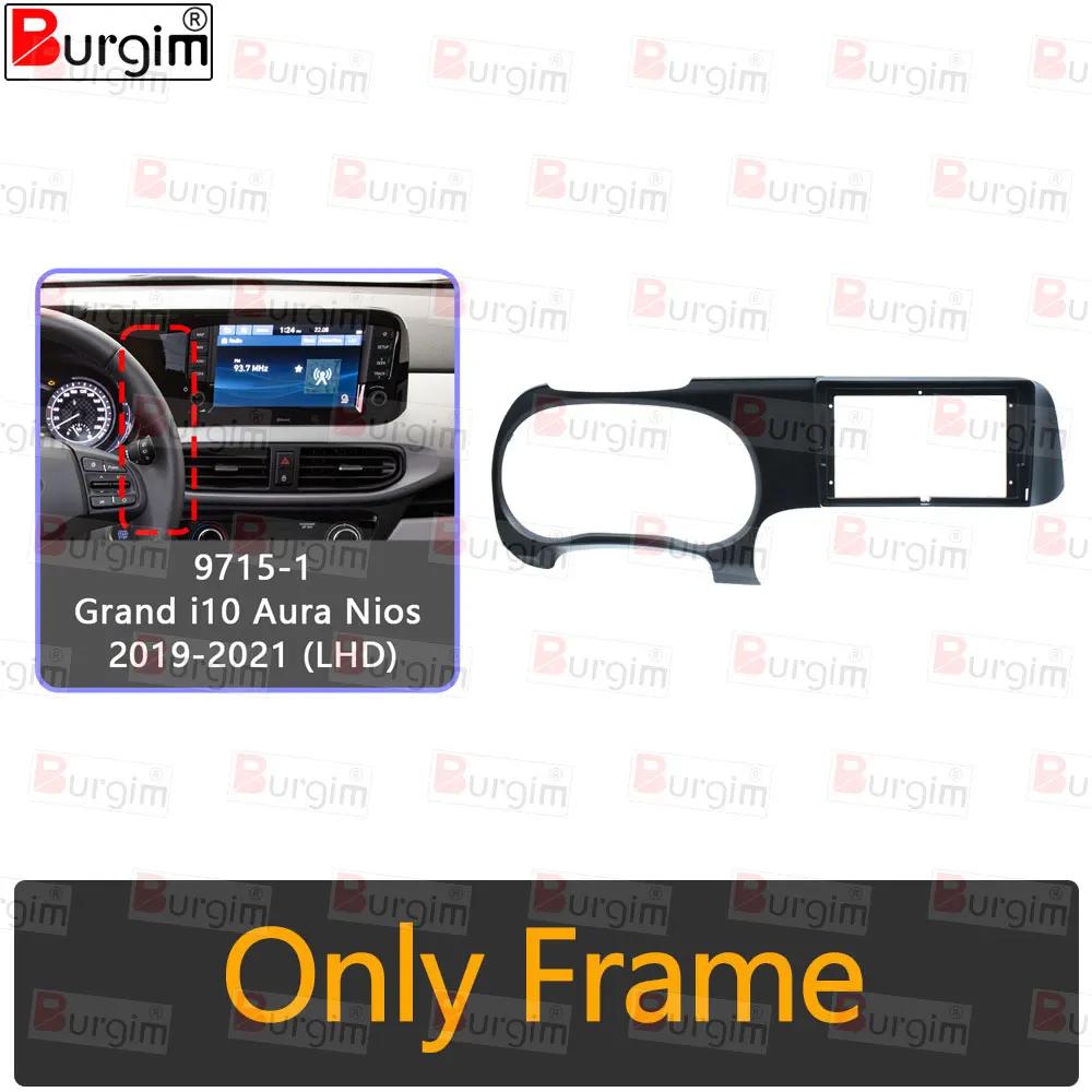 

Car Radio Frame For Hyundai Grand i10 Aura Nios - 9 inch Stereo Panel Wiring Harness Connector Power Cord Cable Adapter Only frame-1