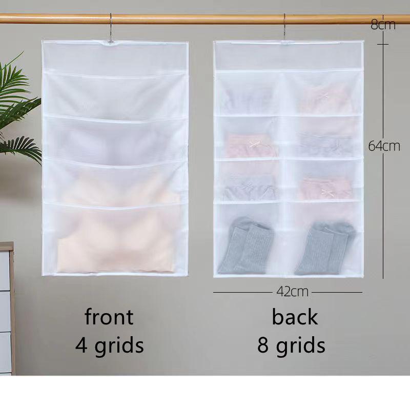 Household Double-sided Underwear Storage Hanging Bag Door Hanger Wardrobe Thicken PEVA Waterproof Underwear Storage Hanging Bag