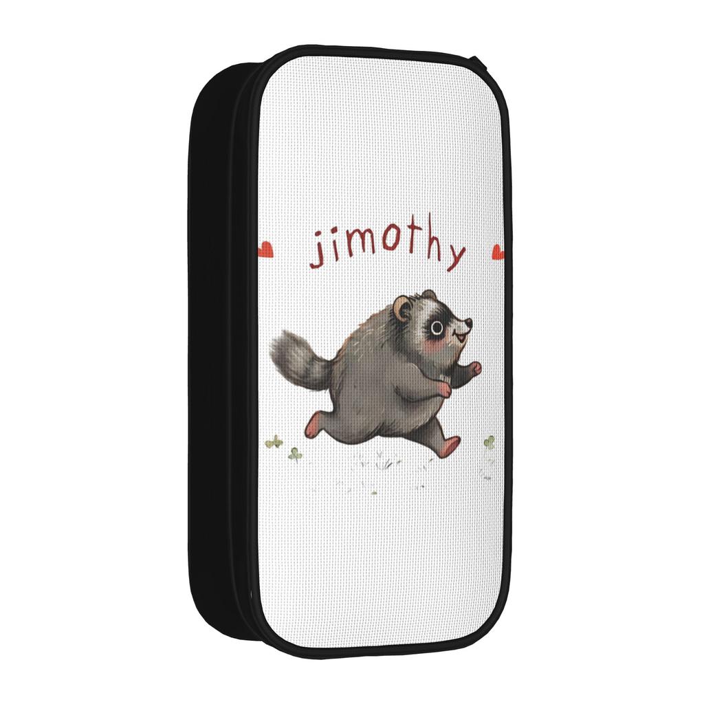 Fashion We Love Jimothy Pencil Case Kawaii Raccoon Pencil Box Pen Holder for Student Pencil Bags Students School Gift Stationery