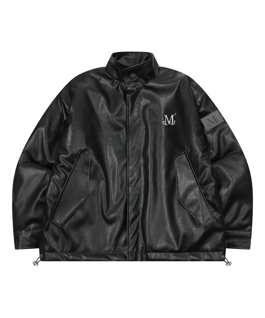 MUCENT Rude Leather High-Neck Blouson Leather Jacket Unisex