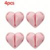 Self Adhesive Silicone Heart Shaped Cable Organizer 4PCS USB Charging Wire Winder Desk Clip Holder Home Office Wire Holder Clip