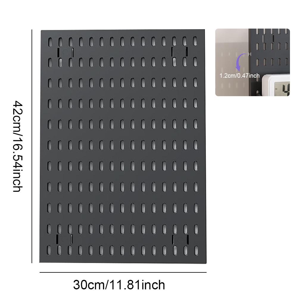 Pegboard Wandpaneel Geen-Boor Opbergrek Wandmontage voor Studiekamer Woonkamer Gamingkamer