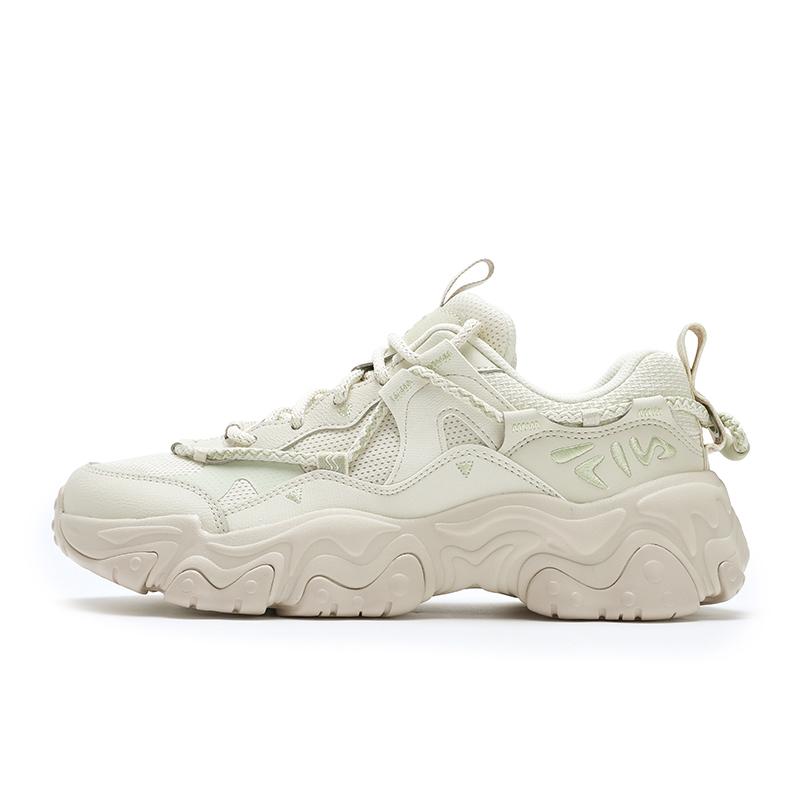 FILA Fluid 5 Cat Paw Shoes 5.0 Simple Versatile Low-Top Casual Shoes Women sneaker Off-White Pistachio-Yellow F12W432101FAP