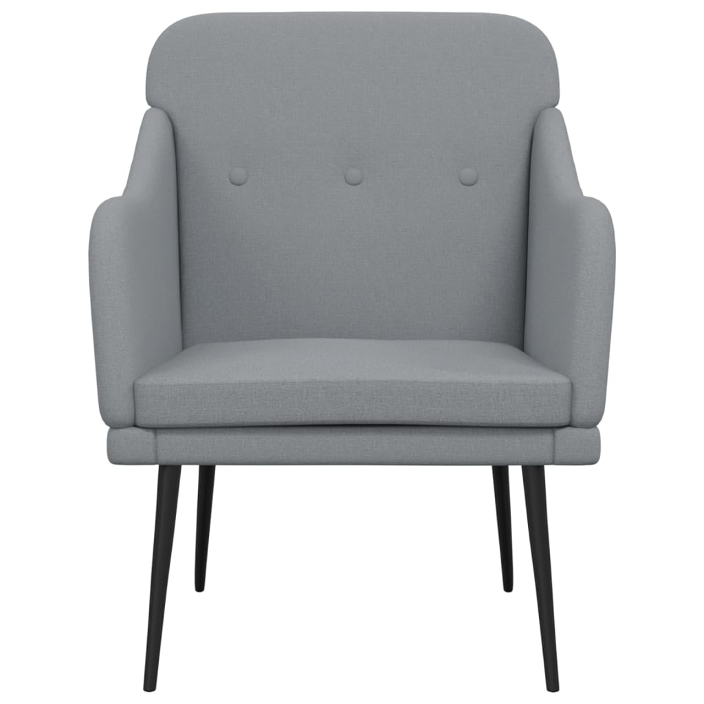 Armchair Light Grey 63x76x80 Cm Fabric\