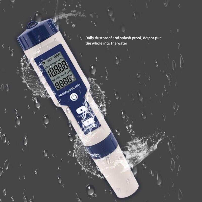 Longchan 5-in-1 Salinity, pH & Temperature Water Quality Tester