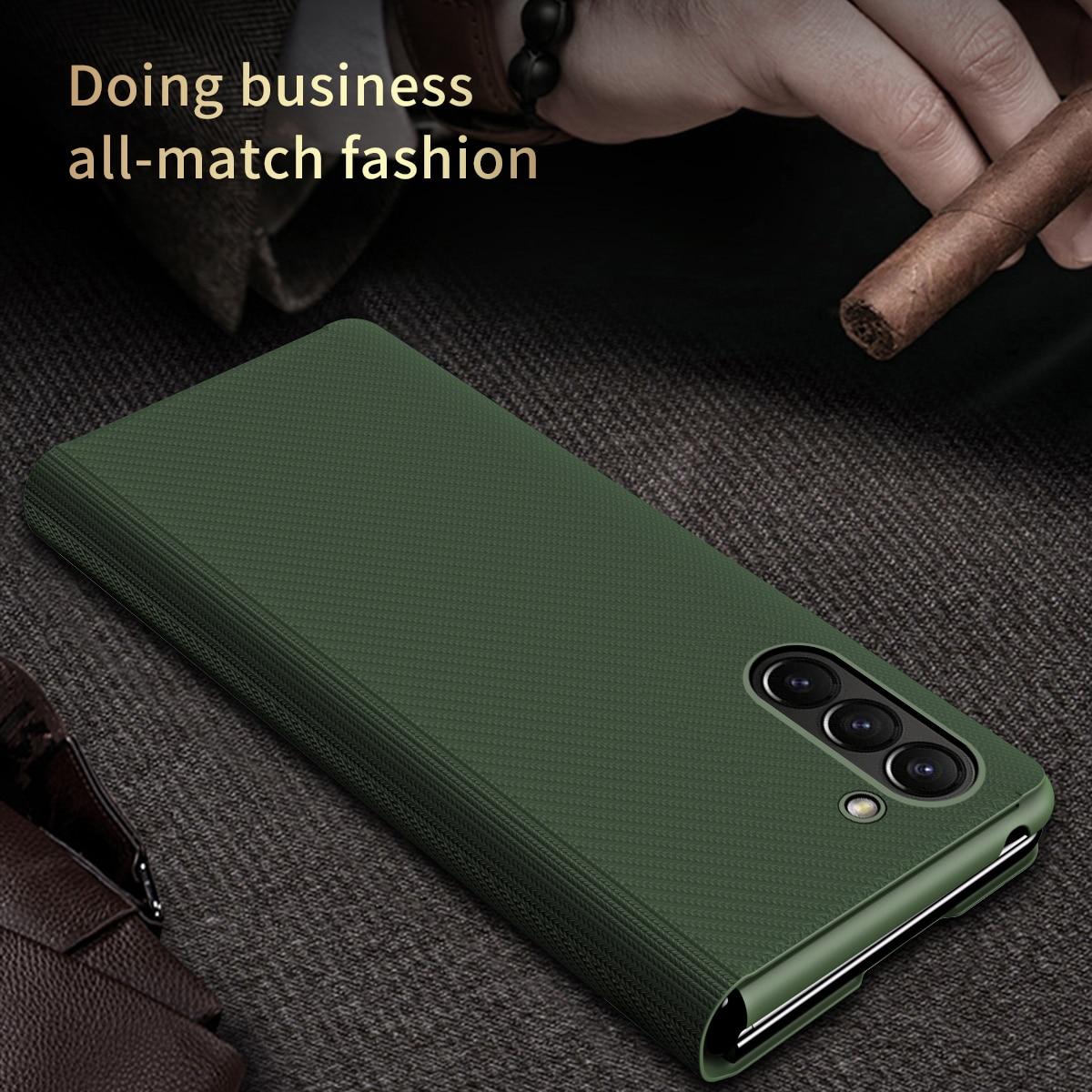 

Роскошный противоскользящий складной кожаный чехол для Samsung Galaxy Z Fold 5 5G Fold4 Fold5 Fold3 Fold 4 3 2 Fold2 Zfold5 Модный чехол for Samsung Z Fold 5 чёрный
