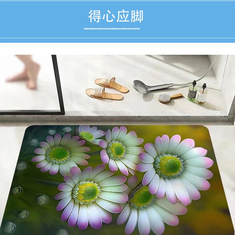 Bathroom Absorbent Soft Pad Quick-Drying Toilet Non-Slip Floor Mat Kitchen Toilet Dirt-Resistant Foot Pad Door Mat Manufacturer Wholesale