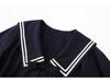 In Stock: 2026 Spring Women's Academy Style Sailor Collar Long Sleeve Shirt Dress