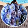 Flower Round Beach Towel,Microfiber Quick Dry Beach Blanket,Soft Absorbent Sand Proof Circle Swim Pool Towel Portable Picnic Mat