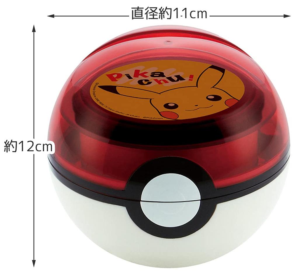 Skater Pokemon Monster Ball Bento Pocket Monster Lunch Box with Accessory Box, Organizer, LMS3-A