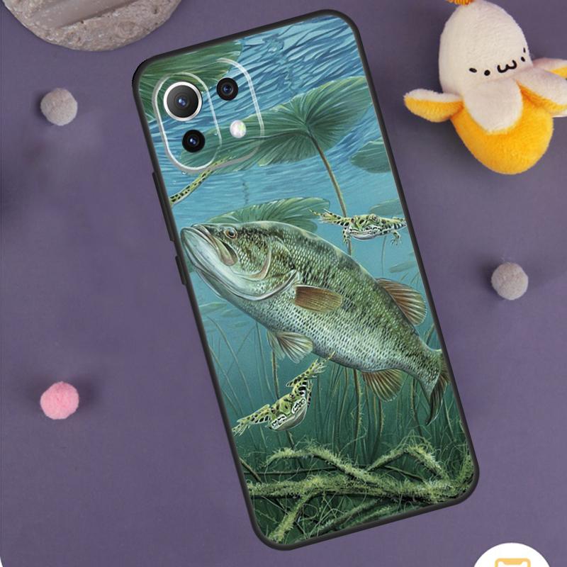 Bass Fishing Lake Fisherman Case For Xiaomi 15 Ultra 14 13T 14T 15T 17 Pro Max POCO F8 Ultra F5 F6 F7 X5 X6 X7 Pro Cover